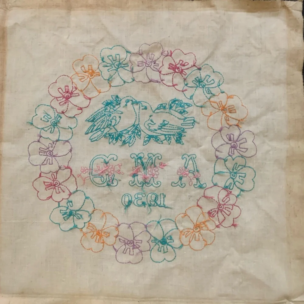 Vintage Embroidered Wall hanging